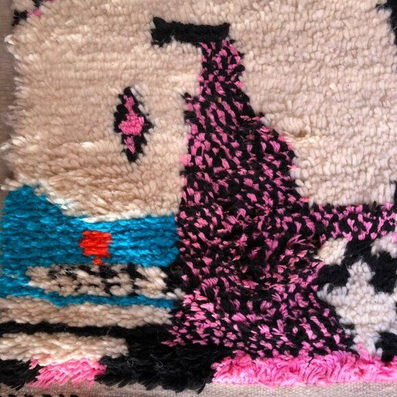 Contemporary Colorful Azilal Handmade Rug - Wool Moroccan Carpet- Free delivery - Picture 2 of 5